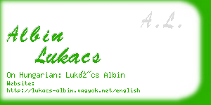 albin lukacs business card